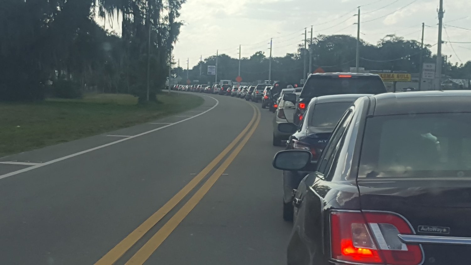 Traffic was backed up on U.S. 441 S.E. as evidenced by this photo shared on Facebook.